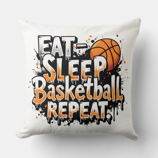 Almofada Repetir o basquete de sono (Frente)