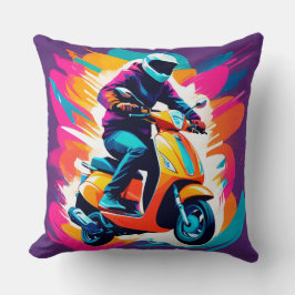 Almofada Representação Artística Colorida de uma Pessoa Pil