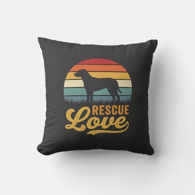 Almofada Rescue Love Retro Dog Sunset_1 (Frente)