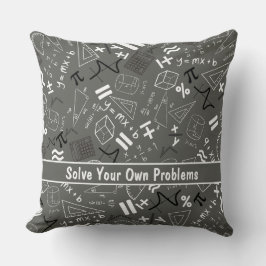 Almofada resolva seus próprios problemas matemática, cinzas