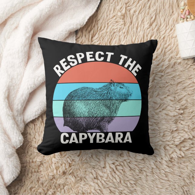 Almofada Respeite O Capivara Capybara Engraçado Amante (Cobertor)