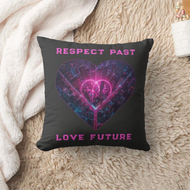Almofada Respeite o Passado, Ame o Futuro Design (Cobertor)