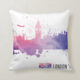 Almofada Respingo da skyline de Londres Inglaterra