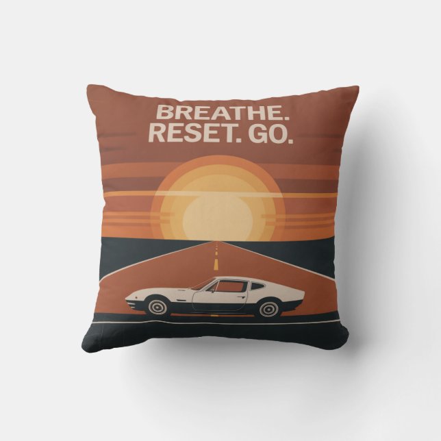 Almofada Respire. Reinicie. Vá (Verso)