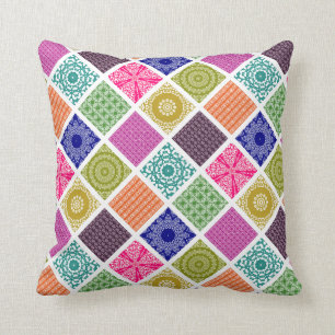 Almofada Retalhos do mosaico do bazar de Boho