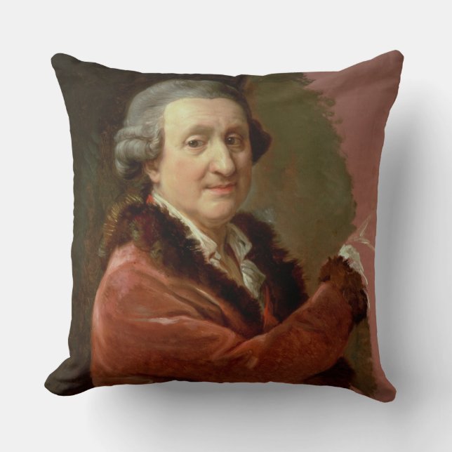Almofada Retrato de auto, 1773-87 (óleo em canvas) (Frente)