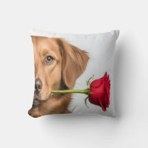 retrato de cachorro do dia dos namorados segurando
