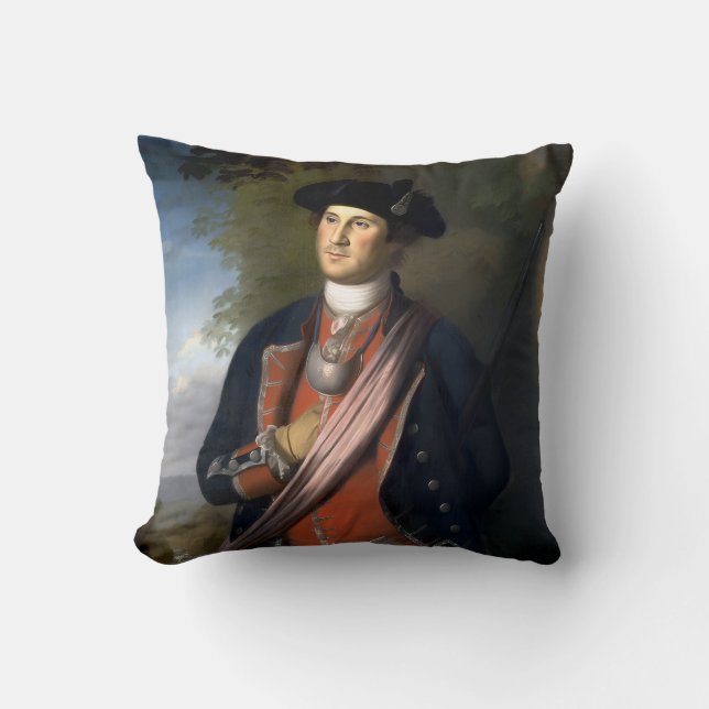 Almofada Retrato de George Washington jovem  (Frente)