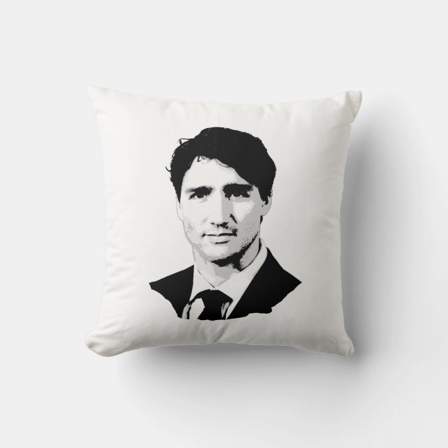 Almofada Retrato de Justin Trudeau (Frente)