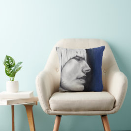 Almofada Retrato de Mulher Loira Isabel Desenho de Arte Ori
