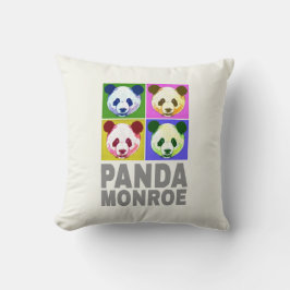 Almofada Retrato de Pop de Arte do Urso Panda Monroe