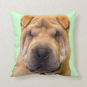 Almofada Retrato de Shar Pei do chinês