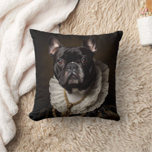Almofada Retrato do Buldogue Francês Renascença Engraçado P