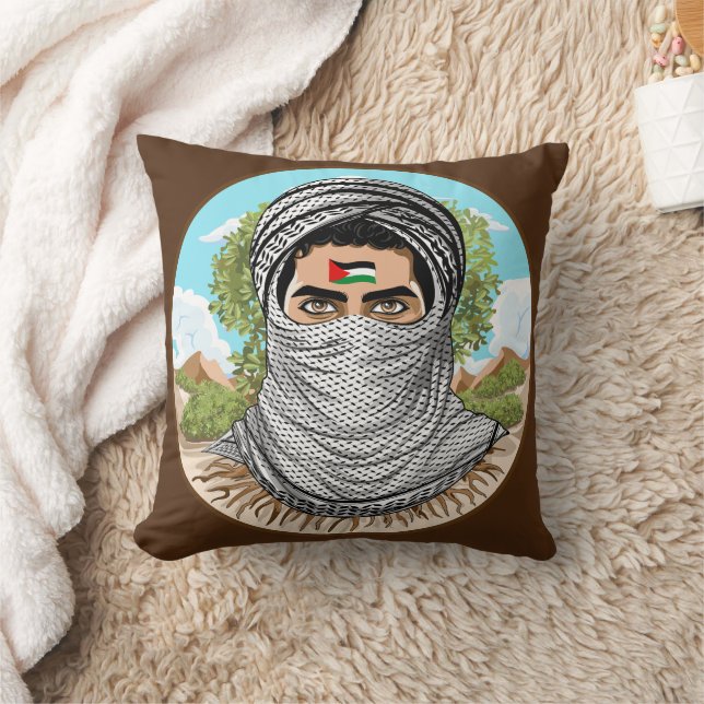 Almofada Retrato do Combate à Liberdade na Palestina (Cobertor)