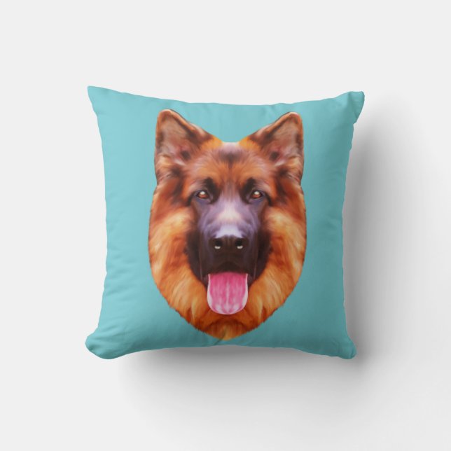Almofada Retrato do german shepherd (Frente)
