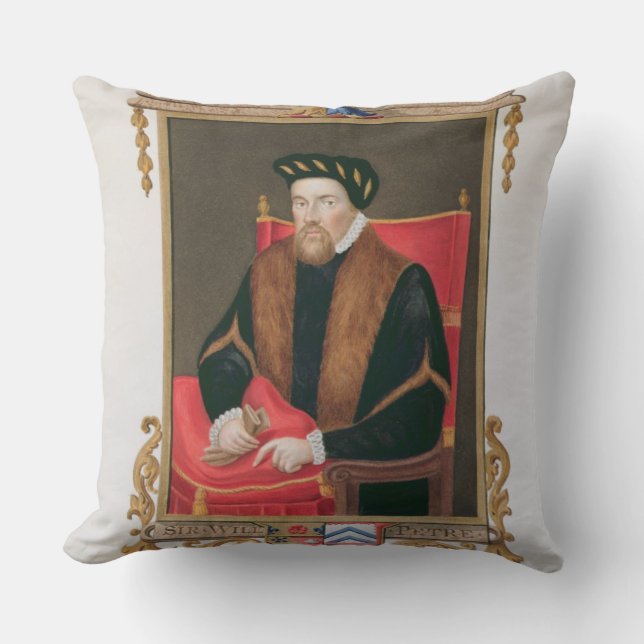 Almofada Retrato do senhor William Petre (c.1505-72) 'de (Frente)