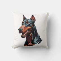 Retrato Feroz de Doberman Presente de Cachorro Agr