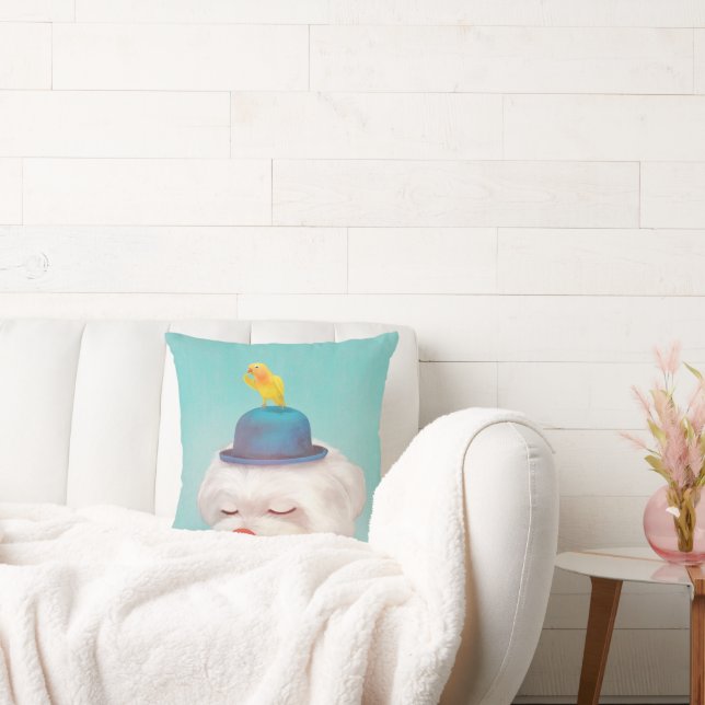 Almofada Retrato Meditativo De Cachorro (Sofá)