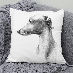 Almofada Retrato para o cão de bico branco italiano