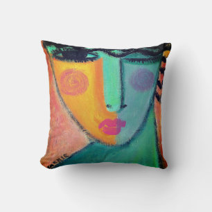 Almofada Retrato piscar os olhos Abstrato de uma Mulher