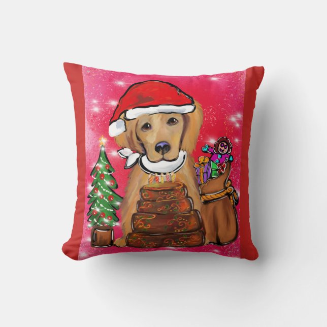 Almofada Retriever Dourado (Frente)