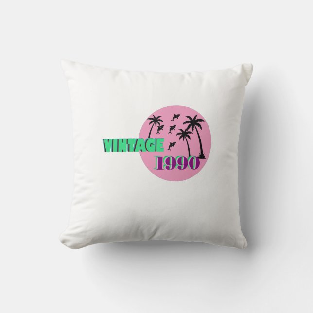 Almofada Retro 1990 Birthday Gift (Frente)