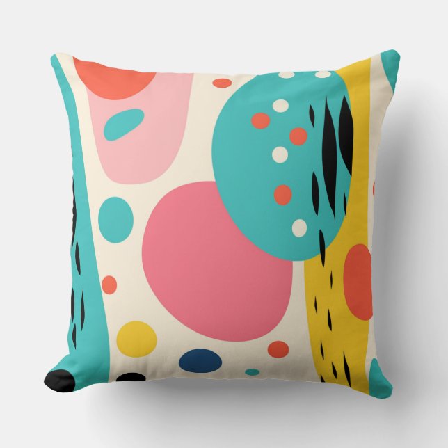 Almofada Retro Abstract Forest Pillow (Frente)