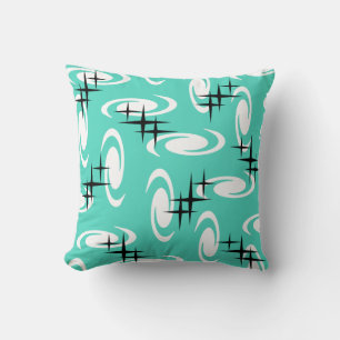 Almofada Retro Atomic Agirls Stars Turquoise