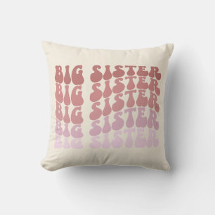 Almofada Retro Big Sister, anúncio da irmã mais velha