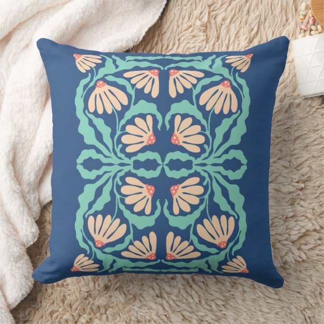 Almofada Retro Daisies Birth Flower April (Cobertor)