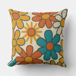 Almofada Retro Daisy Floral Dia das Mães