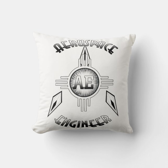 Almofada Retro de Engenheiro Aeroespacial (Frente)
