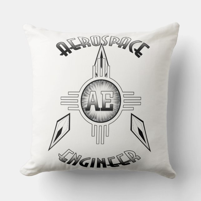Almofada Retro de Engenheiro Aeroespacial (Frente)
