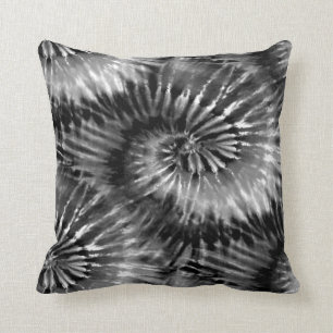 Almofada Retro Espiral Preto e Branco Coletor Espiral