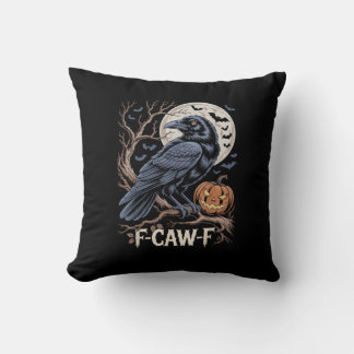 Almofada Retro F-Caw-F Bird Crow Funny Crow Bird Cawing Gru
