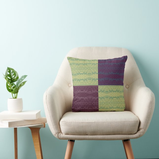 Almofada Retro Floral Patchwork Pattern (Cadeira)