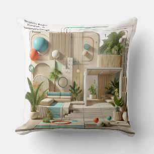 Almofada Retro-Futurismo Biofílico: Um Fusível Design Suste