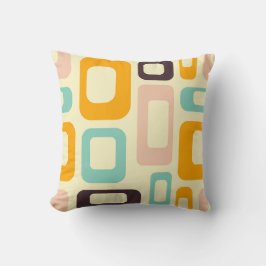 Almofada Retro geometric pattern in light beige background