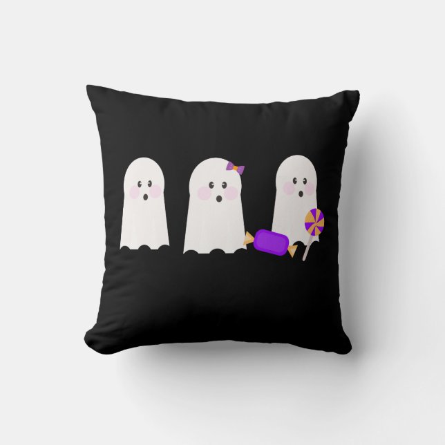 Almofada Retro Ghost Ghoul Fall Halloween (Frente)