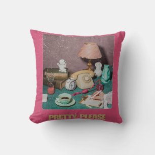 Almofada Retro Giry "Bonito por favor" Impressão Vintage