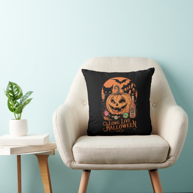 Almofada Retro Halloween Viva a Longa Queda da Temporada As (Cadeira)