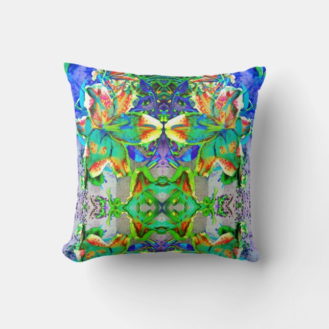 Almofada Retro kiwi Lily Mandala (Frente)
