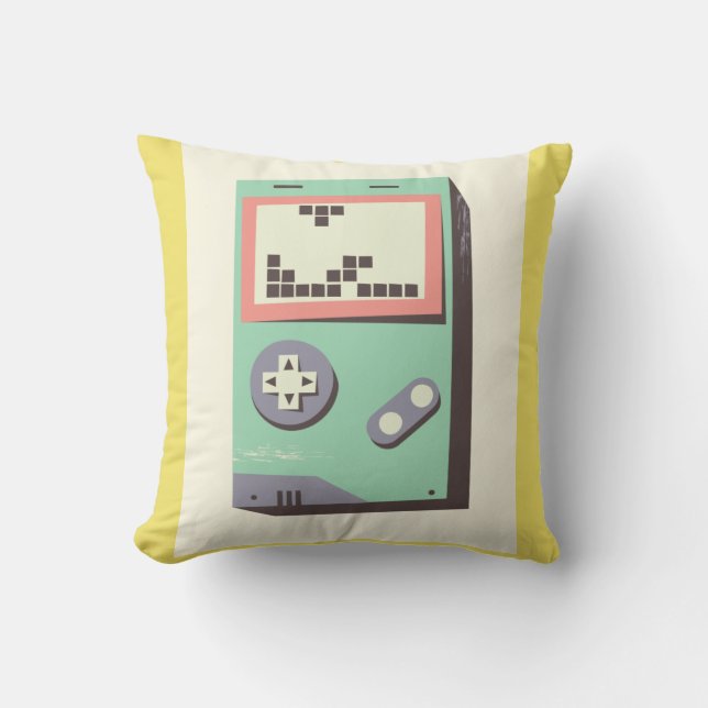 Almofada Retro LEGO Gameboy Throw Pillow – Fun Geeky Gift f (Frente)