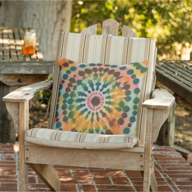 Almofada Retro Mandala Tie Dye (Cadeira)
