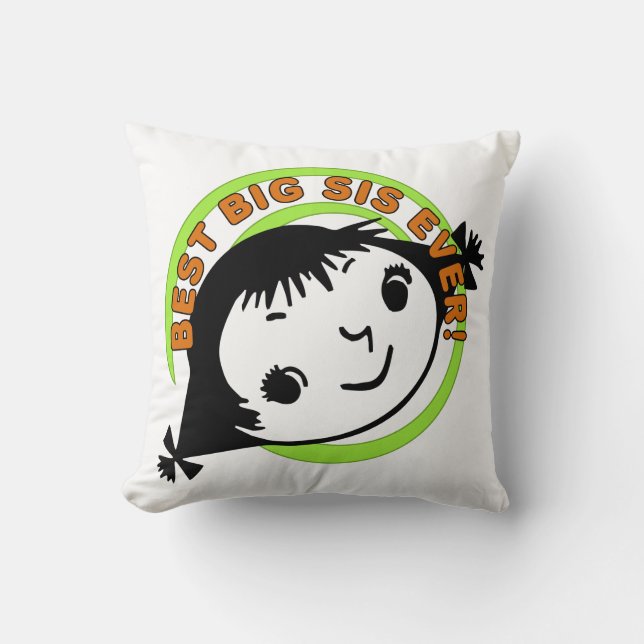 Almofada Retro Melhor Sis Grande Nunca (Frente)