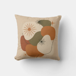 Almofada Retro Mid-Century Abstract Throw Pillow