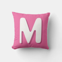 Retro Monograma Rosa Branco