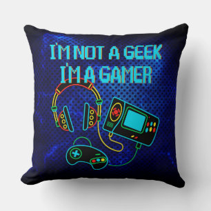 Almofada Retro Neon Blue para jogadores