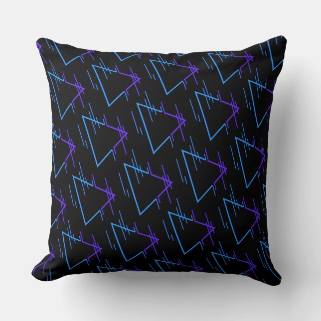 Almofada Retro Neon Geométrico Patterno 2 (Frente)