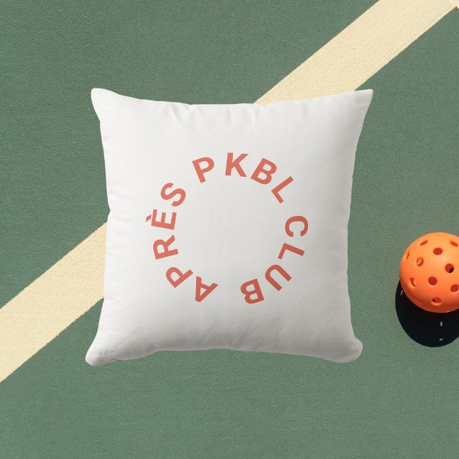 Almofada Retro Orange Après PKBL Club Pickleball no exterio (Criador carregado)